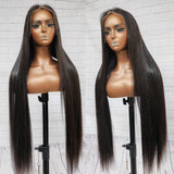 {Vente Flash} Perruque Lace Frontale 13x4 3D FULL FRONTAL Cheveux Humains Raides Pré-épilés Effet Peau fondue