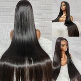 {Vente Flash} Perruque Lace Frontale 13x4 3D FULL FRONTAL Cheveux Humains Raides Pré-épilés Effet Peau fondue