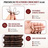 Tresse au crochet "Soft Feather" #4/27/30 Deep Wave extensions de cheveux naturels