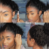 {Soldes exceptionnels} Perruque Lace Wig Cheveux Humains 250% Vague Desserrée Sangle Invisible 360 Lace