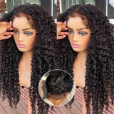 Perruque avant avec dentelle 360 Skin Melt à bord vaporeux et sangle invisible en cheveux humains | Boucles birmanes