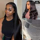 Lagos Hairline Skin Melt Perruque en cheveux humains 360 Lace Invisible Strap Lisse/Ondulée