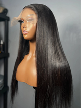 Perrruque Lace Front Vietnamienne Lisse Droit 5x5 HD, Dentelle Invisible Effet Peau, Densité 250%