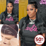{50 % de réduction} Perruque Lace HD 13x4 Skin Melt Lace 30" en cheveux humains naturels, coupe Body Wave