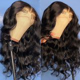{Vente Flash} Perruques à Cheveux Humains Body Wave, Lace Frontale sans Colle, Bonnet Respirant, Dentelle Suisse Invisible, Nœuds Décolorés