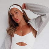 BANDEAU CHEVEUX FEMME TURBAN COULEUR UNIE ÉLASTIQUE