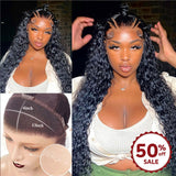 {50 % de réduction} Perruque Lace HD 13x4 Cheveux Humains, Frontale Complète 30", Ondulée Façon Vague, Effet Seconde Peau