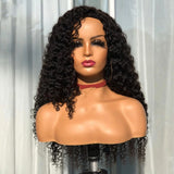 Perruque mi-longue Flip Over avec cordon de serrage, boucles birmanes, cheveux humains sans colle