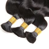 Extension de cheveux humains en vrac "Body Wave" pour tresses sans nœuds bohèmes