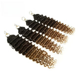 Extensions capillaires humaines tressées au crochet, couleur ombrée, plumes douces