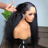 Perruque Lace Front Kinky Lagos Hairline Preshaped M Hairline 13x6 Skin Melt