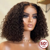 {50 % de réduction} Perruque Lace Front 13x4/13x6 en Cheveux Humains Bouclés Birmans BOB 250 %