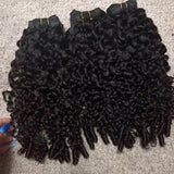 Tissages de cheveux humains de haute qualité Extension de cheveux bouclés birmans avec pointes spiralées