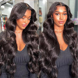 SANS NŒUDS - Perruque frontale en cheveux humains pré-épilés 13x6 en dentelle fondue | Body Wave