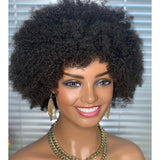 {50 % de réduction} Perruque Lace Front Afro Puff Cheveux Crépus (Toute la Casquette en Dentelle) en Cheveux Naturels