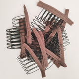 Peigne à perruque noir, clips pour perruque bon marché, pinces pour extensions de cheveux, peignes pour perruque confortables