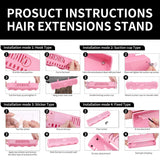 Support et cintre pour extensions de cheveux – Outil professionnel de coiffure et support pour extensions