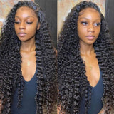 Perruque de cheveux humains ondulés profonds 13X6 en dentelle fondue