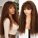 {Vente Exceptionnelle} Perruque Lace Transparente 4X4/13x4 250% Cheveux Humains Bouclés Avec Mèches