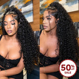 {50 % de réduction} Perruques de cheveux humains de première qualité en dentelle frontale HD 13x4, boucles birmanes, densité de 200 %