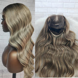 [SalonLux] Perruque Lace Front ondulée Ombre HD 13x4, pré-épilée, cheveux humains