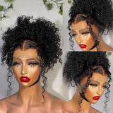 Perruque frontale invisible 360 Skin Melt Lace Wig 2.0 pré-coupée sans nœuds cheveux humains bouclés