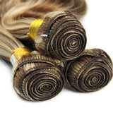 Extensions de Cheveux Humains de Haute Qualité, Mèches Colorées avec Reflets