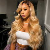 13x4/13x6 Full Frontal Ombre Blonde Pre-Plucked Human Hair Lace Wig
