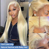 {50 % de réduction} Perruque Lace Front 13x4 Blonde 613 Cheveux Humains | Lisse et Soyeux