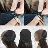 Perruque en dentelle magique remplaçable Zip-Go 13x6 Frontal et 5x5 Closure avec mèches effet "peau fondue"