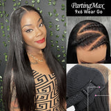 Perrque en dentelle de cheveux humains pré-coupés et sans colle 9x6 PartingMax HD Skin Melt Lace Wear Go | Lisse