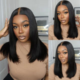 Perruque Bob Couches Cheveux Humains Pré-Pluckée Densité 250% Découpe Invisible 360 Lace