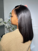 {50 % de réduction} Perruque Lace Front 13x6 Cheveux Humains 250 % Lisses Carré