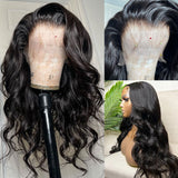 SANS NŒUDS - Perruque frontale en cheveux humains pré-épilés 13x6 en dentelle fondue | Body Wave