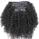 Extensions de cheveux à clipser en PU sans couture ultra fines, bouclées et crépues, faites de cheveux humains vierges