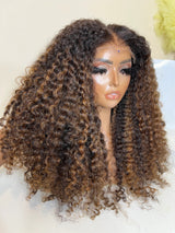 {Liquidation} Perruque Lace Transparente 4X4/13x4 250% Perruque Cheveux Humains Bouclés Mèches