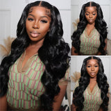 Perruque Body Wave Lace Front complète fusionnante avec la peau