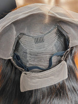 {DERNIÈRE-PIÈCE-EN-STOCK} Perruque Bob Cheveux Humains Ombrés Roux en Dentelle Transparente 13x4