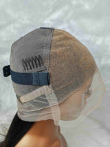 {LAST-PIECE-CLEARANCE} Perruque Lace Frontale Complète Transparente Cheveux Humains Lisses