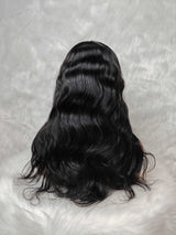 {DERNIÈRE-PIÈCE-EN-STOCK} Perruque Lace Frontal 13x4 Transparente Cheveux Humains Lisses Noir Jais