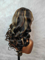 {LAST-PIECE-CLEARANCE} Perruque Lace Front 13X4 Transparente avec Frange en Cheveux Humains Mèches