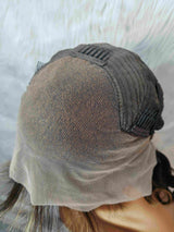 {LAST-PIECE-CLEARANCE} Perruque Lace Front 13X4 Transparente avec Frange en Cheveux Humains Mèches
