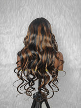 {LAST-PIECE-CLEARANCE} Perruque en cheveux humains ondulés de 370 % à haute densité, avec dentelle HD et sangle invisible