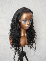 {DERNIÈRE-PIÈCE-EN-STOCK} Perruque Lace Front HD 13x6 en Cheveux Humains, Ondulée Profonde et Lâche
