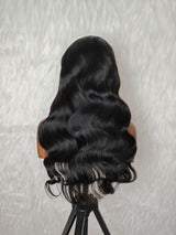 {DERNIÈRE-PIÈCE-EN-STOCK} Perruque Lace Front 13x6 HD en Cheveux Humains, Ondulation Corps