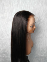 {DERNIER-PRIX-LIQUIDATION} Perruque Lace Front 13x6 HD en Cheveux Humains Lisses avec Ligne de Cheveux Délicate