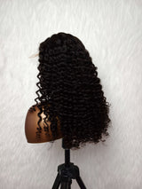 {LAST-PIECE-CLEARANCE} 9x6 Drawstring Melt Lace Bouncy Yaki Wavy Human Hair Wig