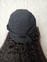 {LAST-PIECE-CLEARANCE} 9x6 HD Lace Drawstring Kinky Straight Human Hair Lace Wig
