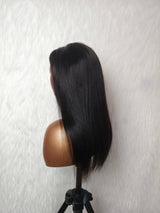 {LAST-PIECE-CLEARANCE} V-Part Human Hair Straight Wig