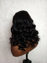 {LAST-PIECE-CLEARANCE} 13x6 Transparent Lace Bouncy Wave Human Hair Lace Front Wig